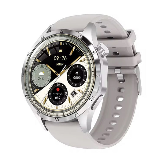 GT4 Pro – Montre connectée haut de gamme avec NFC et 2 bracelets (Silicone & Acier)