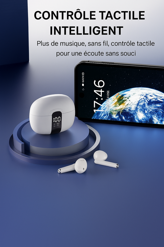 Langsdom TN65 – Écouteurs Sans Fil avec Affichage Digital
