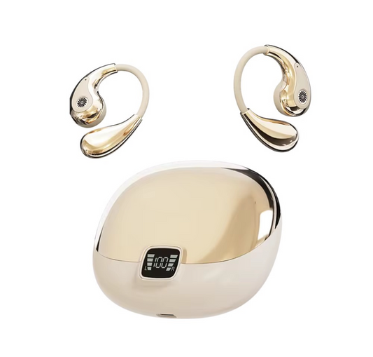 YX48 – Écouteurs Oreille-Crochet Métalliques | HiFi 13mm & Réduction de Bruit ENC