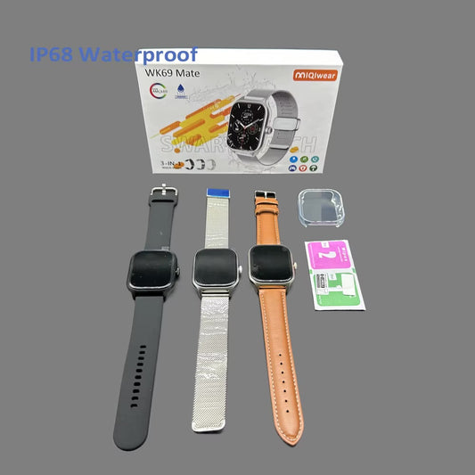 Montre Connectée WK69 – Série 9 (Édition Premium avec 3 Bracelets)