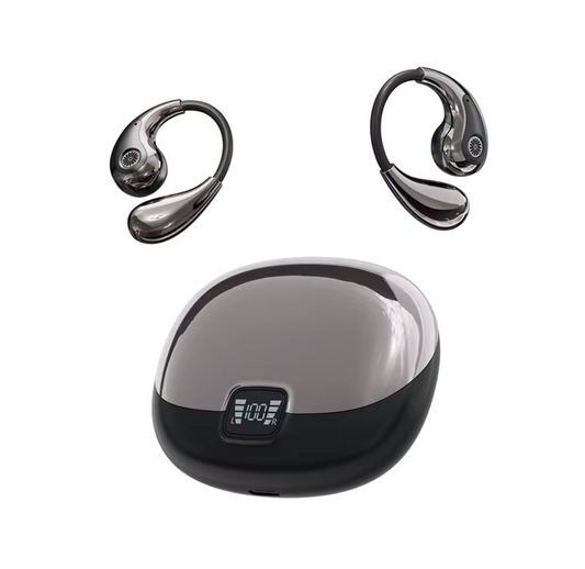 YX48 – Écouteurs Oreille-Crochet Métalliques | HiFi 13mm & Réduction de Bruit ENC