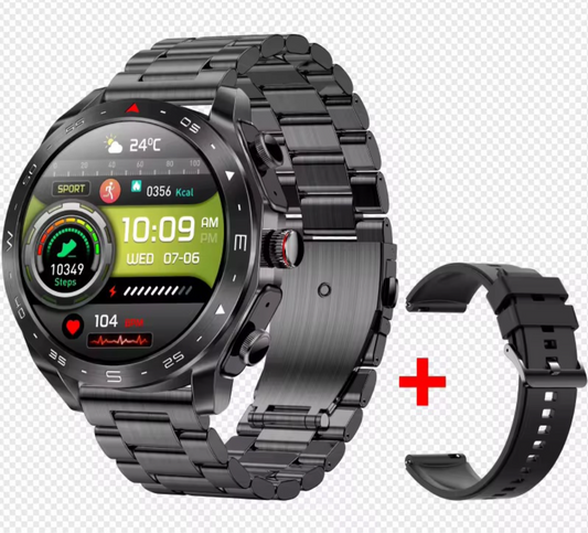 Montre Connectée T95 avec Écouteurs Bluetooth Intégrés. Élégant & Technologies avec 2 Bracelets doux, légers et confortables